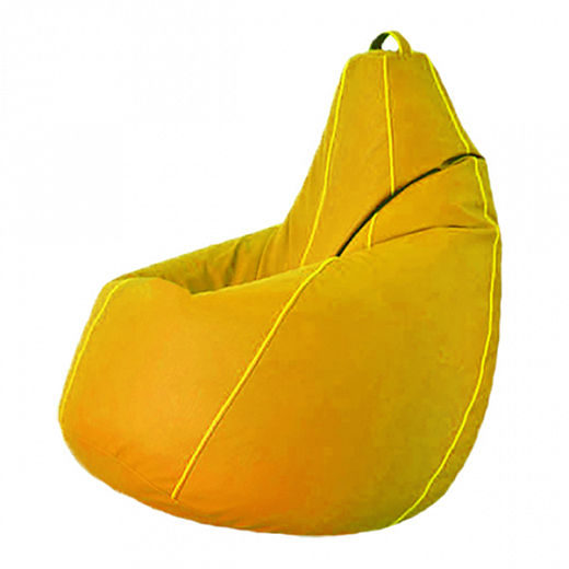 Кресло груша "Bormio" экокожа - yellow